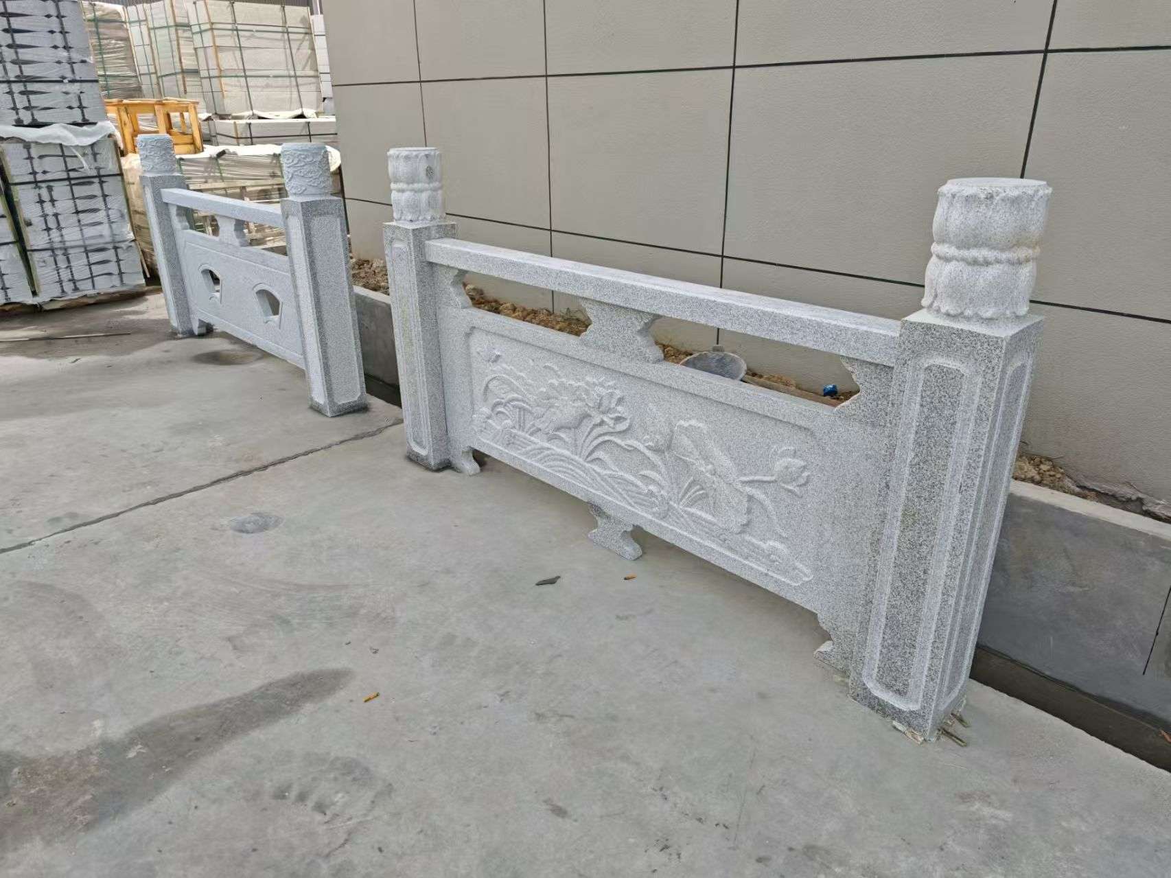 梅州芝麻白河道栏杆 石材栏杆