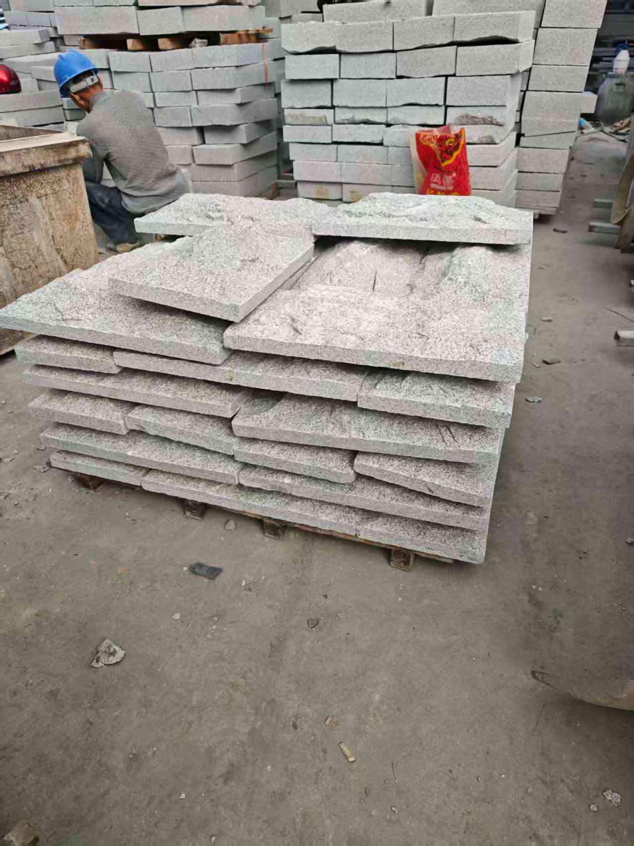 梅州芝麻白蘑菇石，自然面