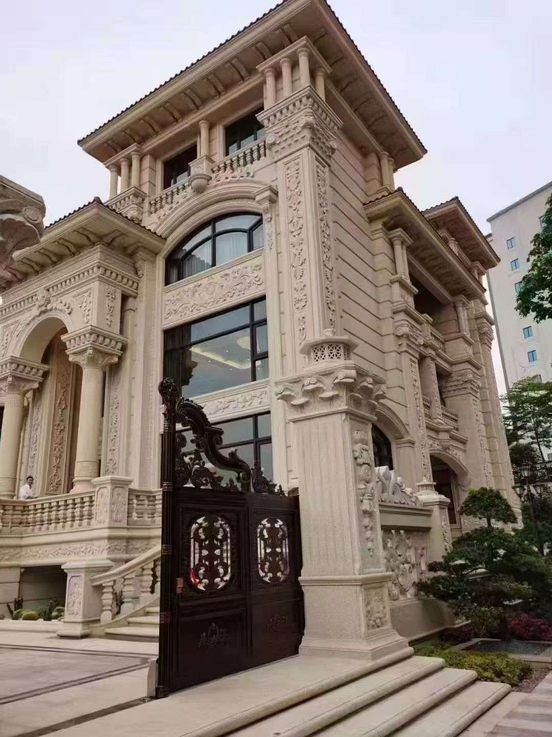 梅州黄金麻别墅外墙异形定制